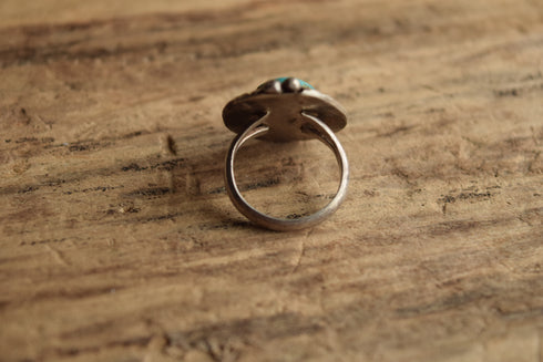 Rugged Natural Turquoise Ring - Size 6.5